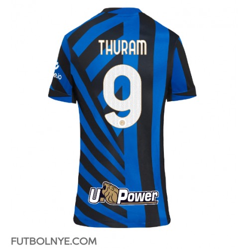 Camiseta Inter Milan Marcus Thuram #9 Primera Equipación para mujer 2024-25 manga corta